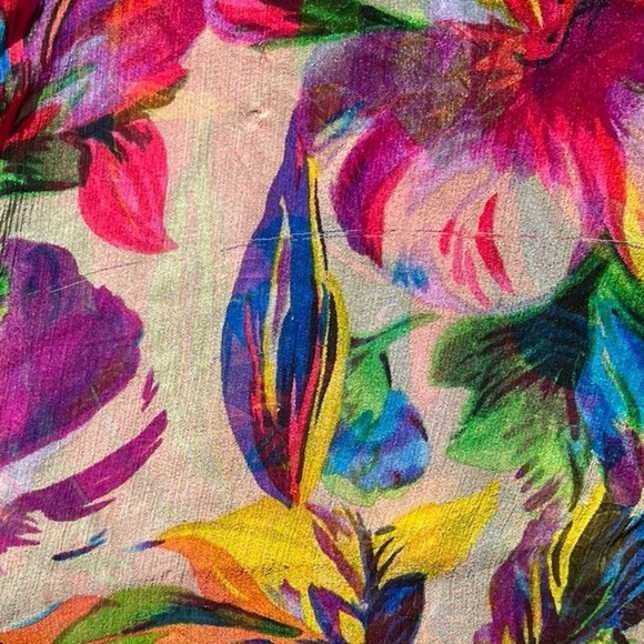 🌻Nanette Lepore Colorful Floral Silk Flutter Mini Skirt Size 2 - Picture 10 of 10